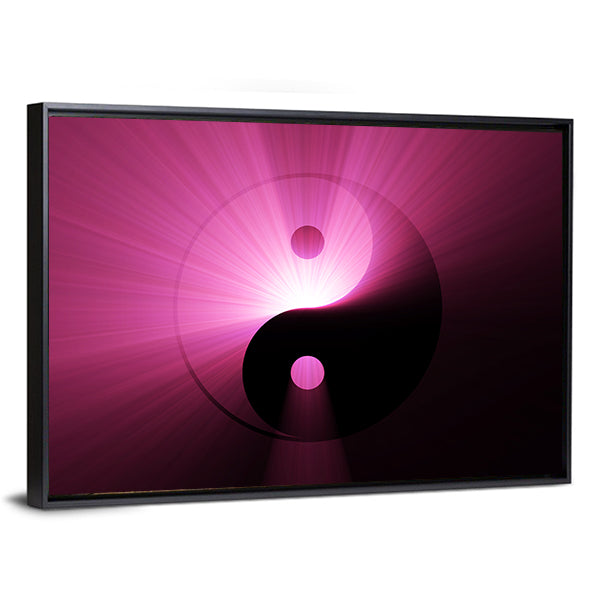 Tai Chi Yin Yang Light Flare Canvas Wall Art