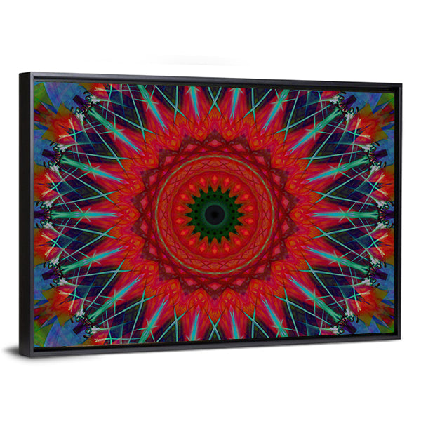 Lotus Blossom Mandala Canvas Wall Art