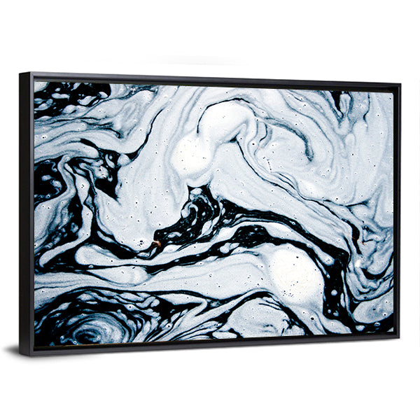 Water Foam Marble Abstract Canvas Wall Art