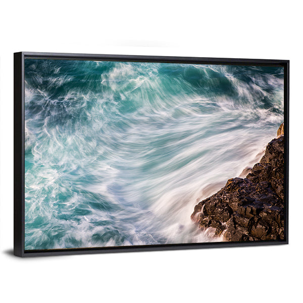 Ocean Waves Abstract Canvas Wall Art