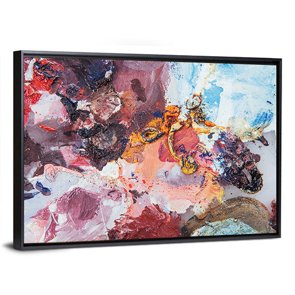 Multicolored Impasto Brushstrokes Canvas Wall Art