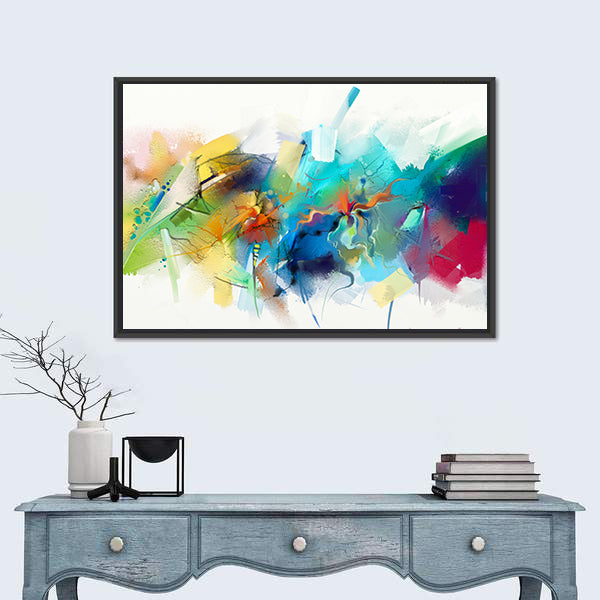 Hand-drawn Abstract Brushstrokes Canvas Wall Art