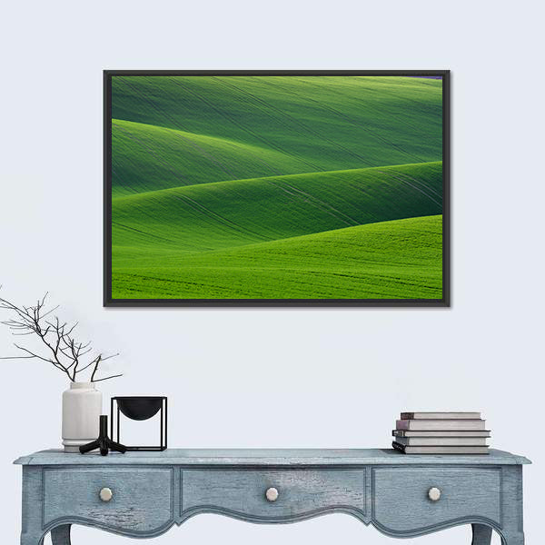 Rolling Green Hills in South Moravia Canvas Wall Art