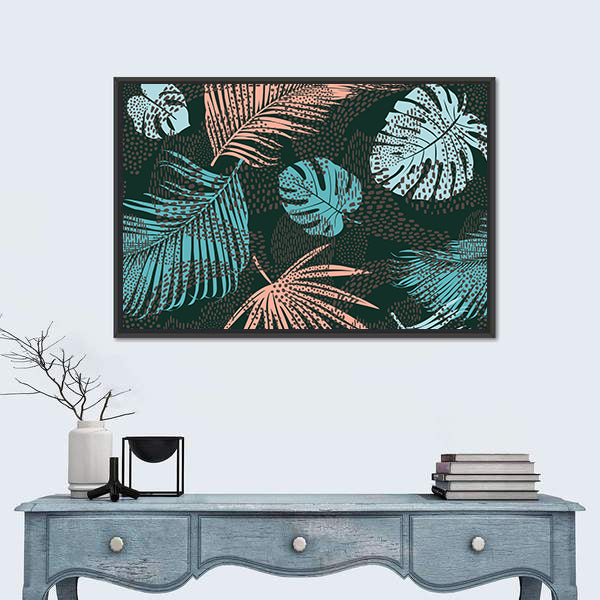 Tropical Foliage Abstract Canvas Wall Art