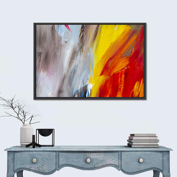 Textured Multicolored Abstract Painting Canvas Wall Art