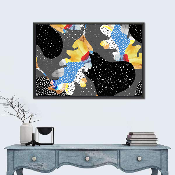 Colorful Fluid Abstract Shapes Canvas Wall Art