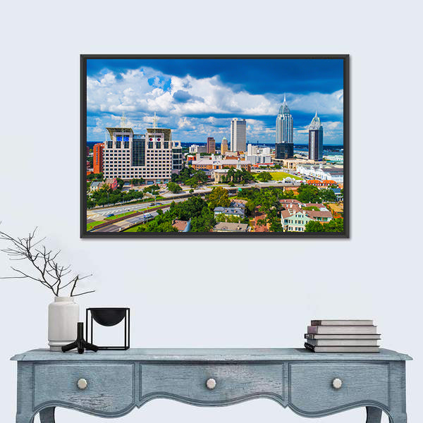 Alabama Downtown Skyline Canvas Wall Art