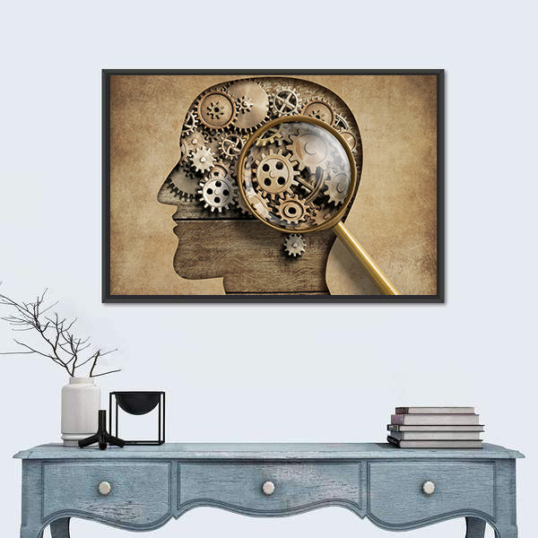 3D Psychology Concept Canvas Wall Art
