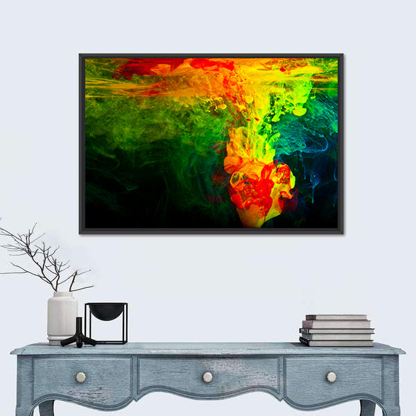 Dissolving Paint in Water Canvas Wall Art