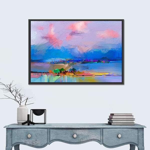 Colorful Sky Abstract Landscape Canvas Wall Art
