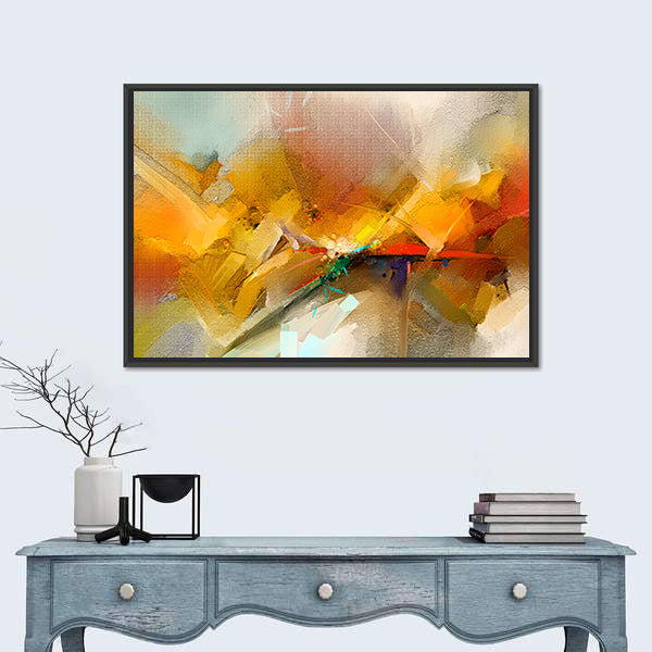 Hand-drawn Brushstroke Abstract Landscape Canvas Wall Art