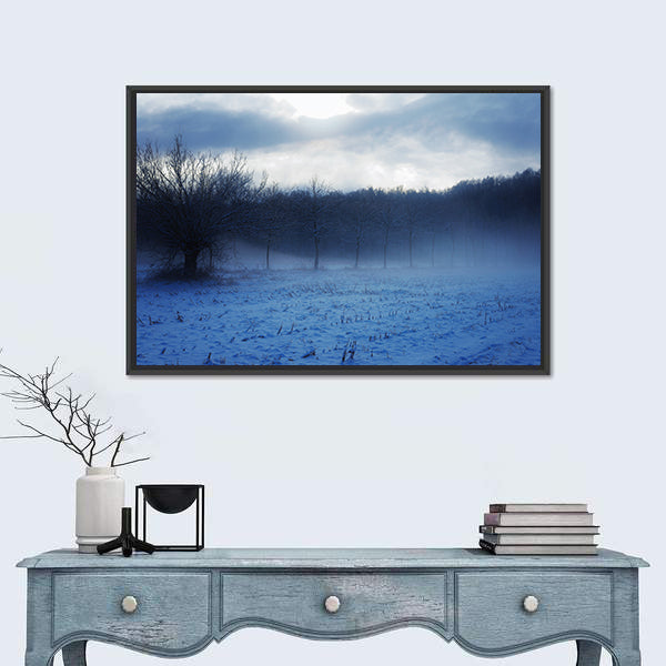 Italian Countryside in Winter Canvas Wall Art