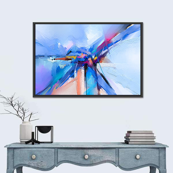 Hand-drawn Brush Stroke Abstract Canvas Wall Art
