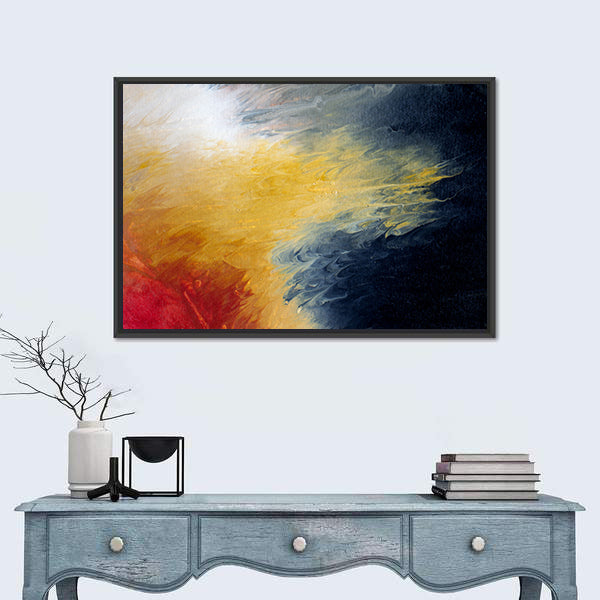 Solar Flare Nebula Abstract Canvas Wall Art