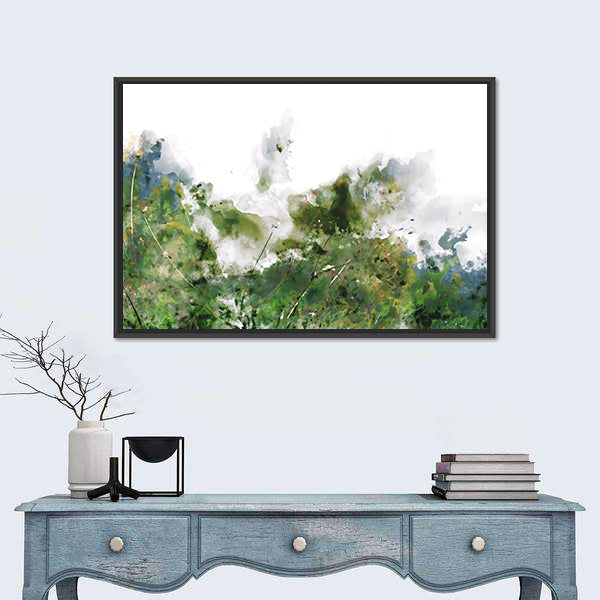 Wild Jungle Watercolor Texture Canvas Wall Art