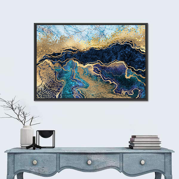 Artificial Marbled Surface Canvas Wall Art