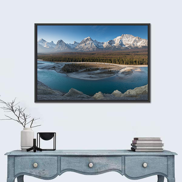Jasper National Park Turquoise Lake Vista Canvas Wall Art