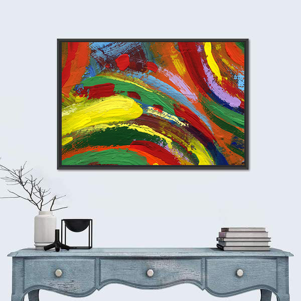 Colorful Acrylic Impasto Abstract Canvas Wall Art