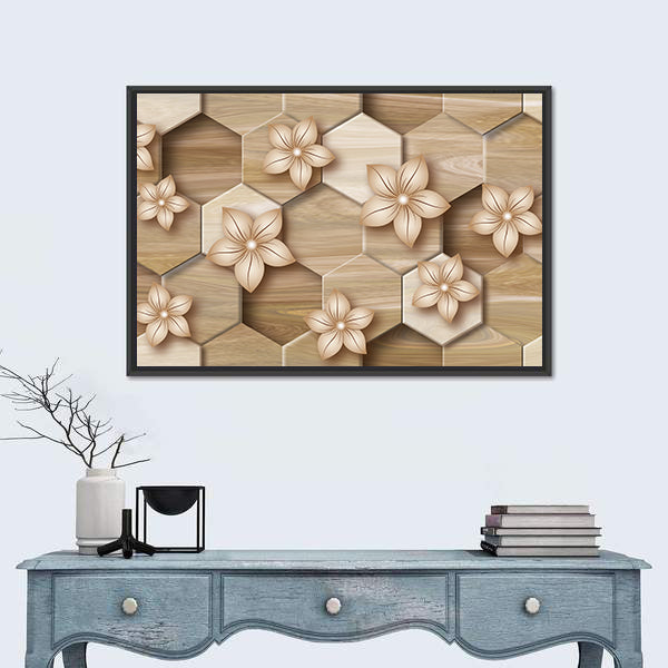 Honeycomb Floral Mural Canvas Wall Art