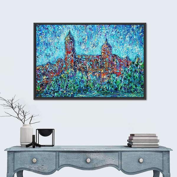 Salamanca Abstract Waterfront Cityscape Canvas Wall Art
