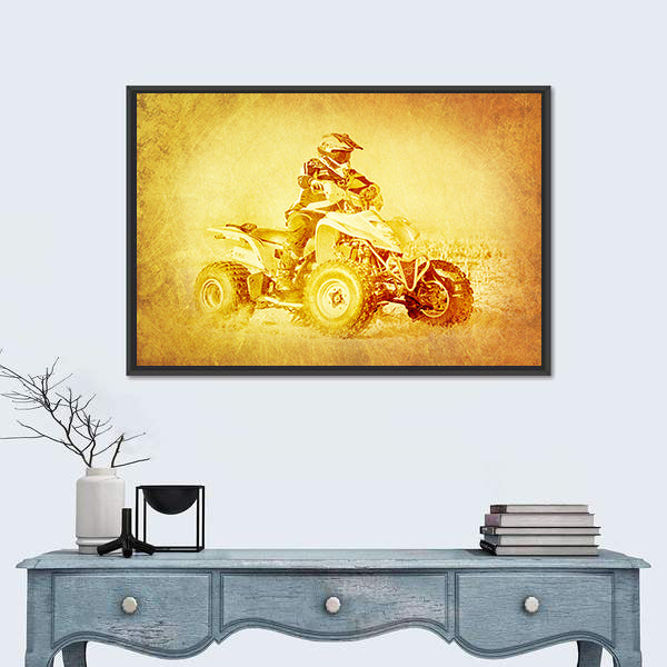 Off-road Atv Quad Bike Canvas Wall Art