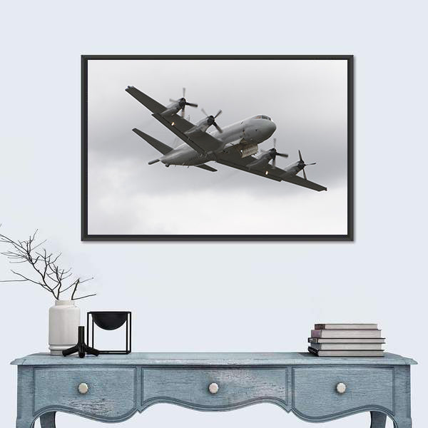 Four-engine Military Surveillance Plane Canvas Wall Art