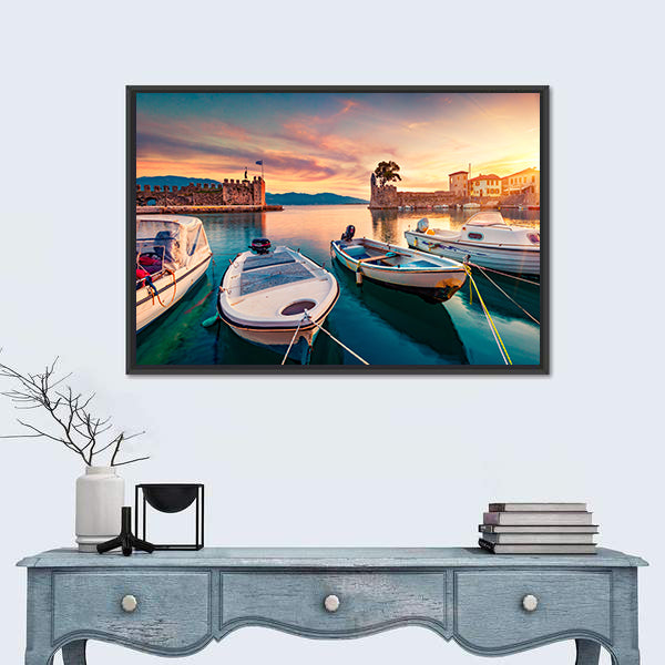 Gulf Of Corinth In Greece Canvas Wall Art
