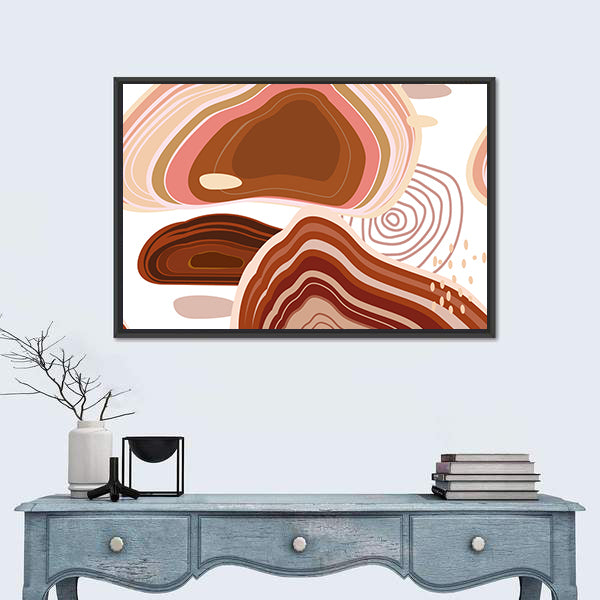 Banded Agate Mountains Pattern Canvas Wall Art