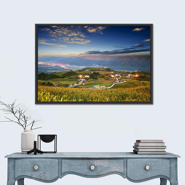 Lioushidan Mountain Daylilies at Dawn Canvas Wall Art