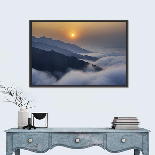 Ta Xua Mountain Range at Sunset Canvas Wall Art