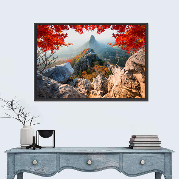 Scenic Khao No Nakhon Sawan Mountain In Thailand Canvas Wall Art