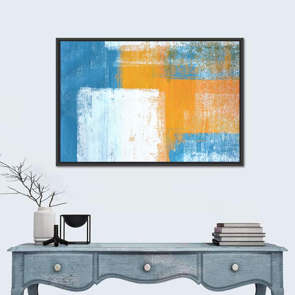 Hand-drawn Abstract Geometric Color Blocks Canvas Wall Art