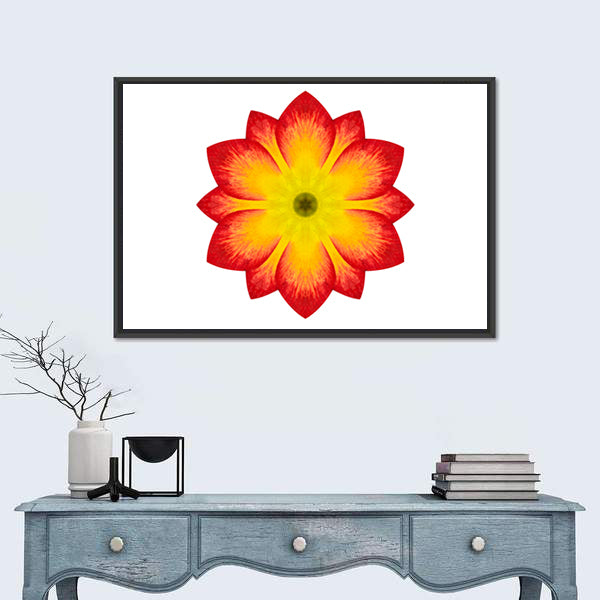 Primrose Mandala Flower Canvas Wall Art