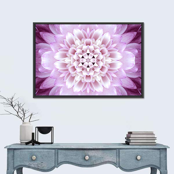 Purple Concentric Flower Canvas Wall Art