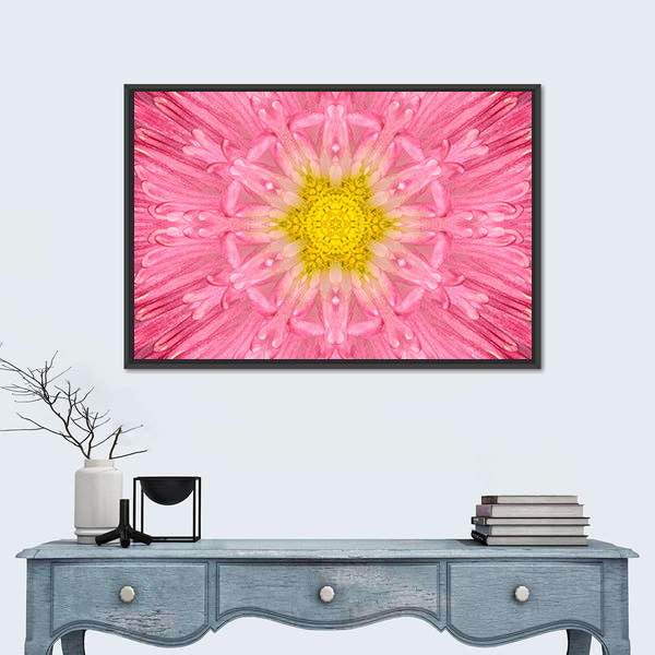 Pink Concentric Flower Canvas Wall Art