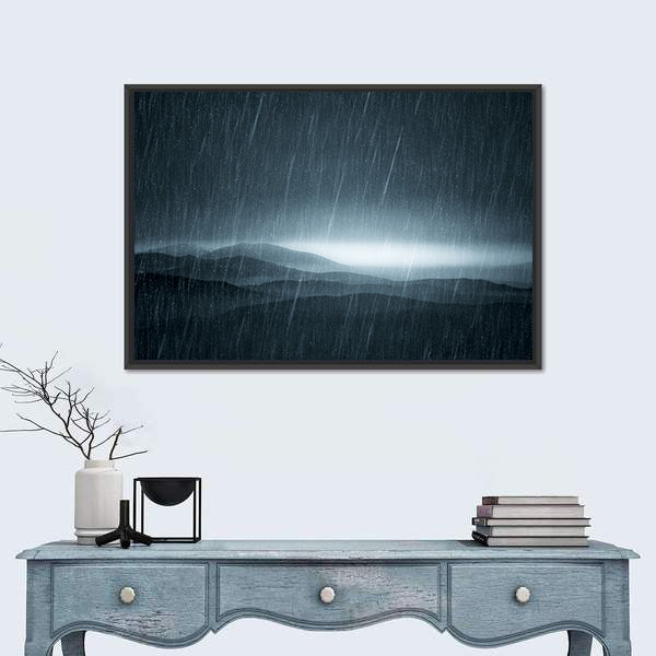 Rain Over Misty Meadows Canvas Wall Art