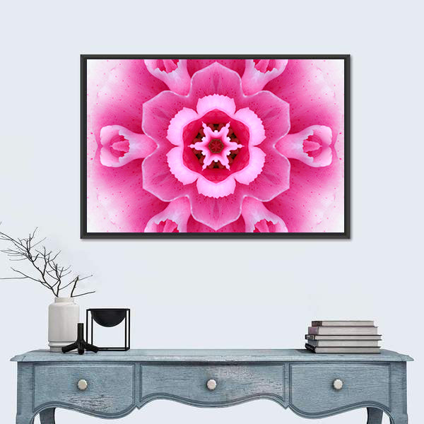 Pink Concentric Flower Canvas Wall Art