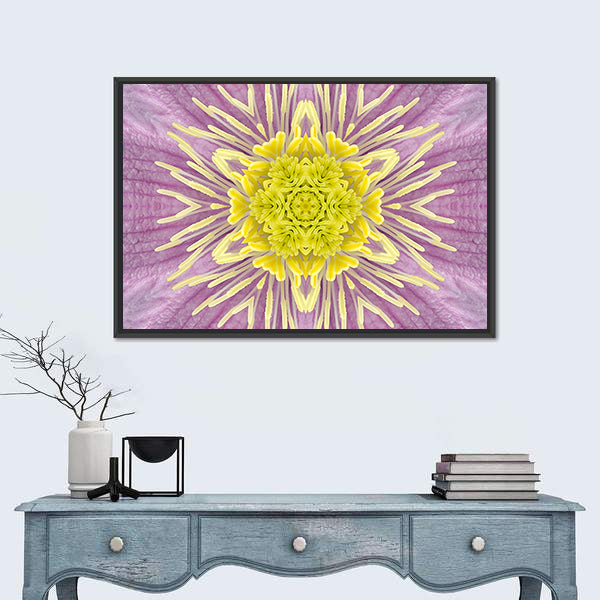 Mandala Kaleidoscope Flower Canvas Wall Art