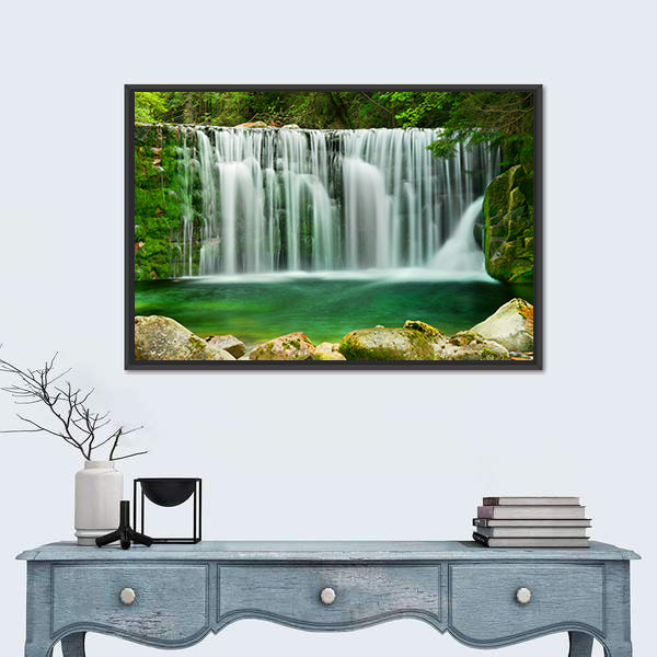 Lake Emerald Waterfalls Canvas Wall Art