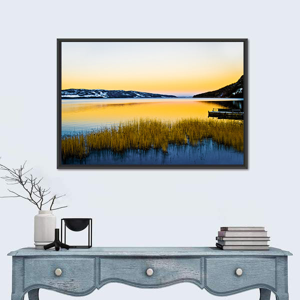 Lapland Lake In The North Of Sweden Canvas Wall Art