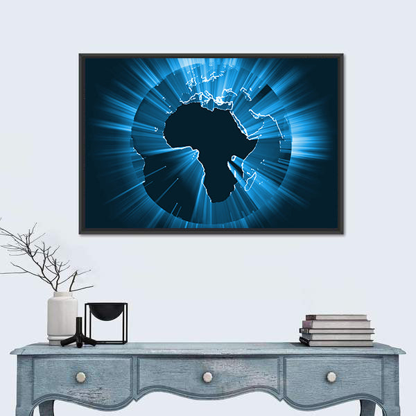 Globe Coast Land Light Explosion Canvas Wall Art
