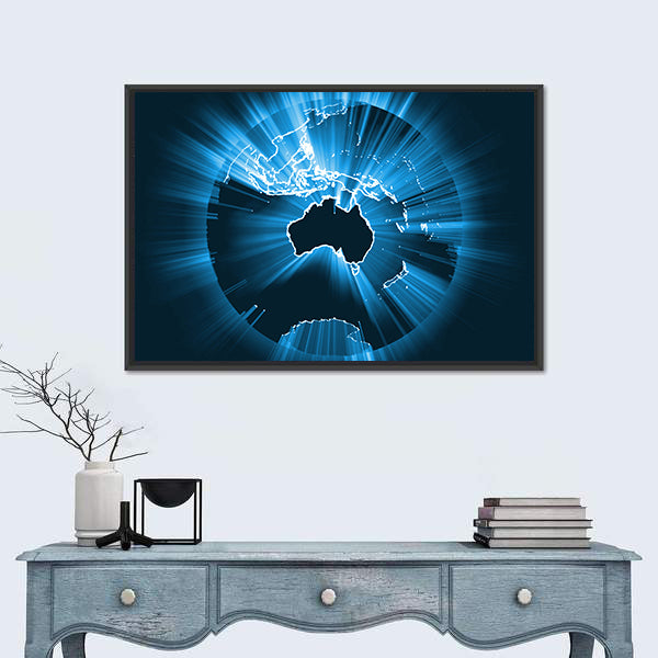 Coastline Starburst Light Flare Canvas Wall Art