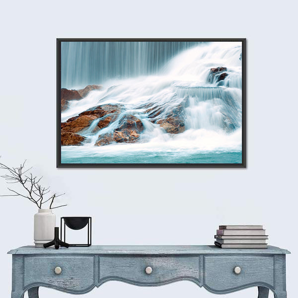 Ningbo Waterfall In China Canvas Wall Art