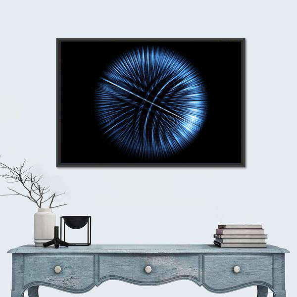 High-tech Glowing Globe Canvas Wall Art