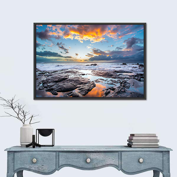 Rocky Shore On The Island Of Maui In Hawaii Canvas Wall Art