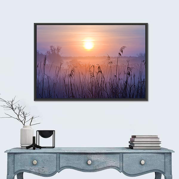Shallow Depth Of Field At Sunset Canvas Wall Art