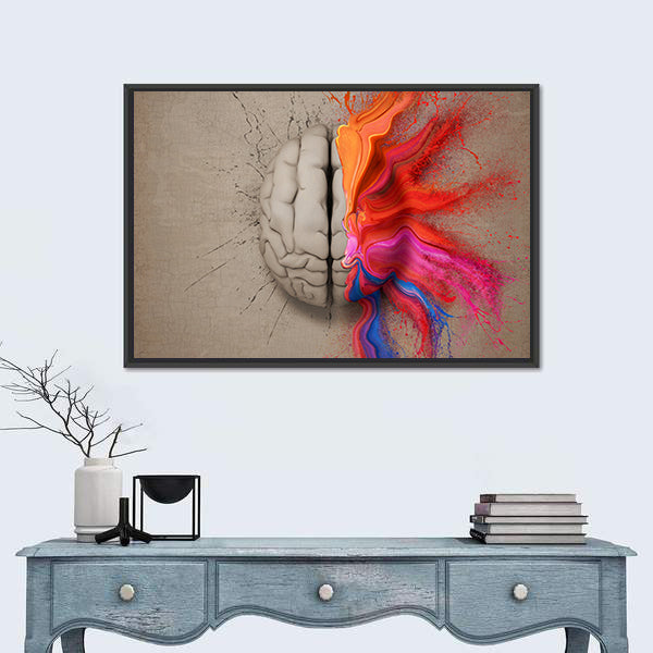 Creative Brain Paint Explosion Canvas Wall Art