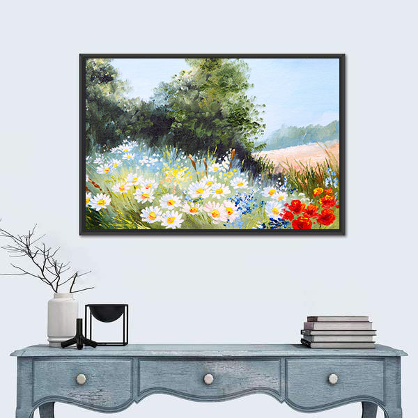 Meadow of Daisies Canvas Wall Art