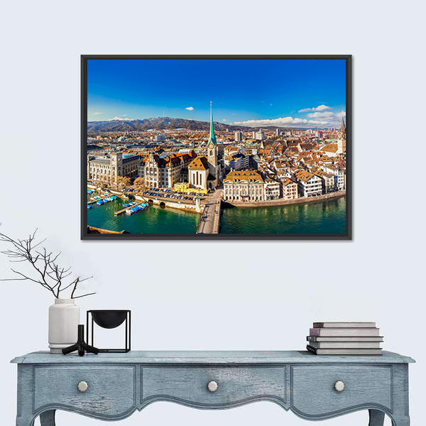 Historic Zurich City Canvas Wall Art