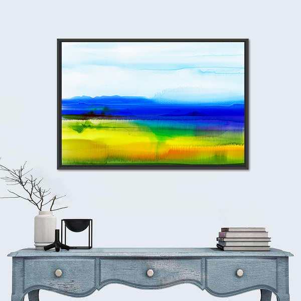 Semi-abstract Agricultural Fields Canvas Wall Art
